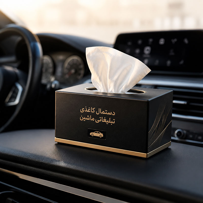 دستمال کاغذی تبلیغاتی ماشین