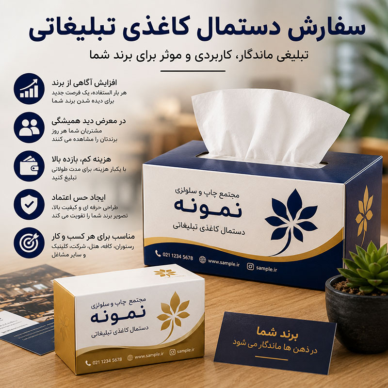 سفارش دستمال کاغذی تبلیغاتی
